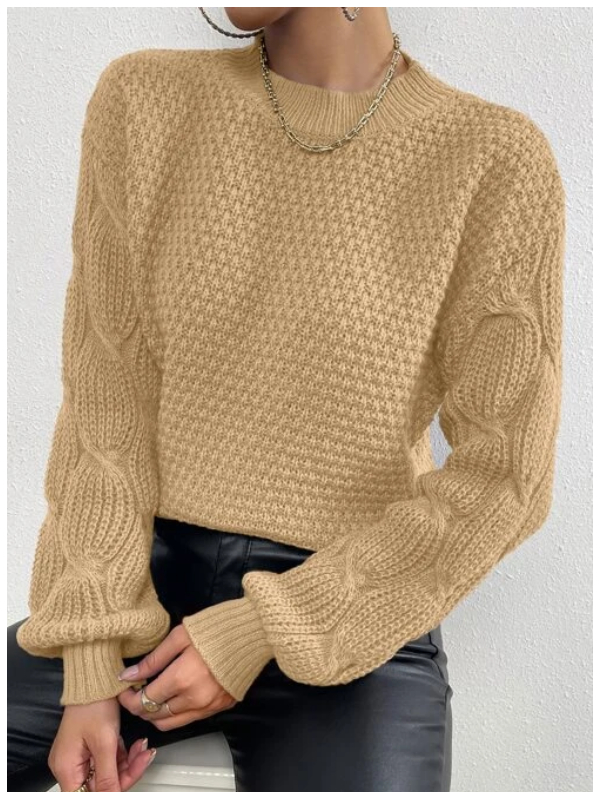 Round Neck Drop Shoulder Sweater