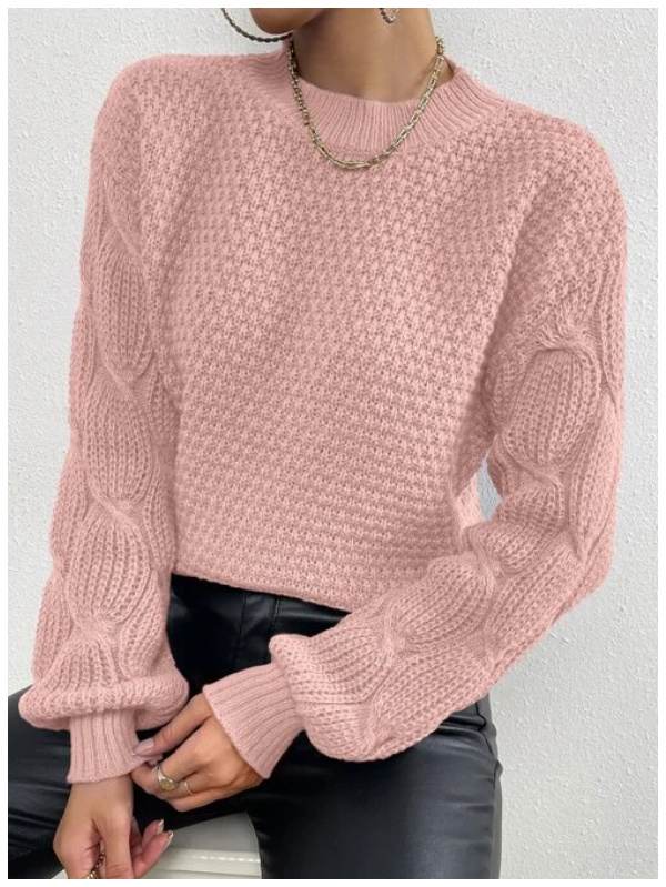 Round Neck Drop Shoulder Sweater