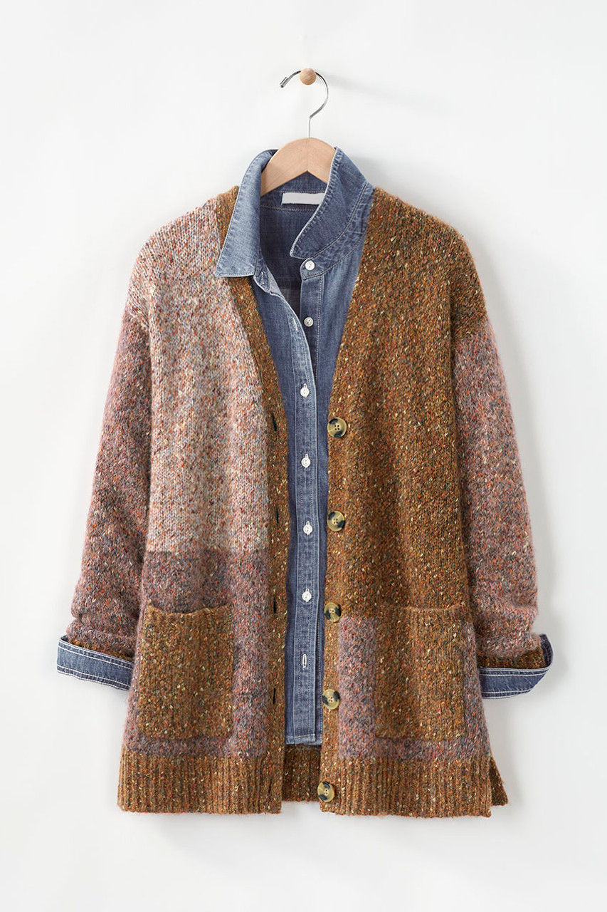 Marled Colorblock Cardigan