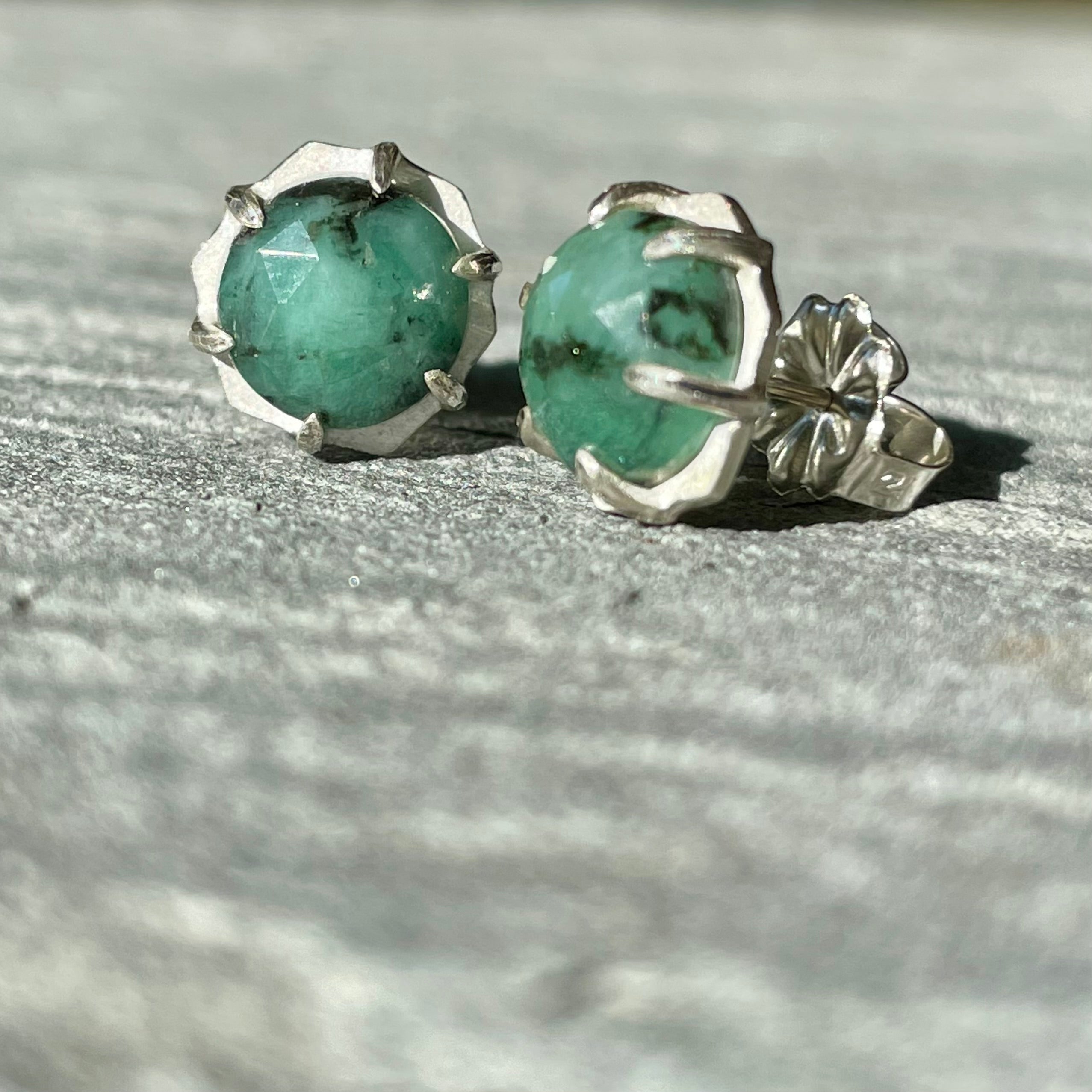 emerald hexy studs