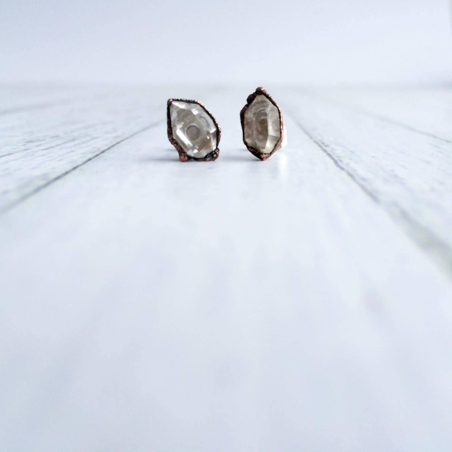 hawkhouse raw crystal stud earrings