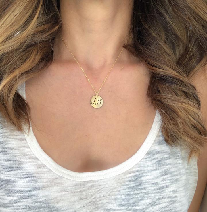 zodiac coin necklace