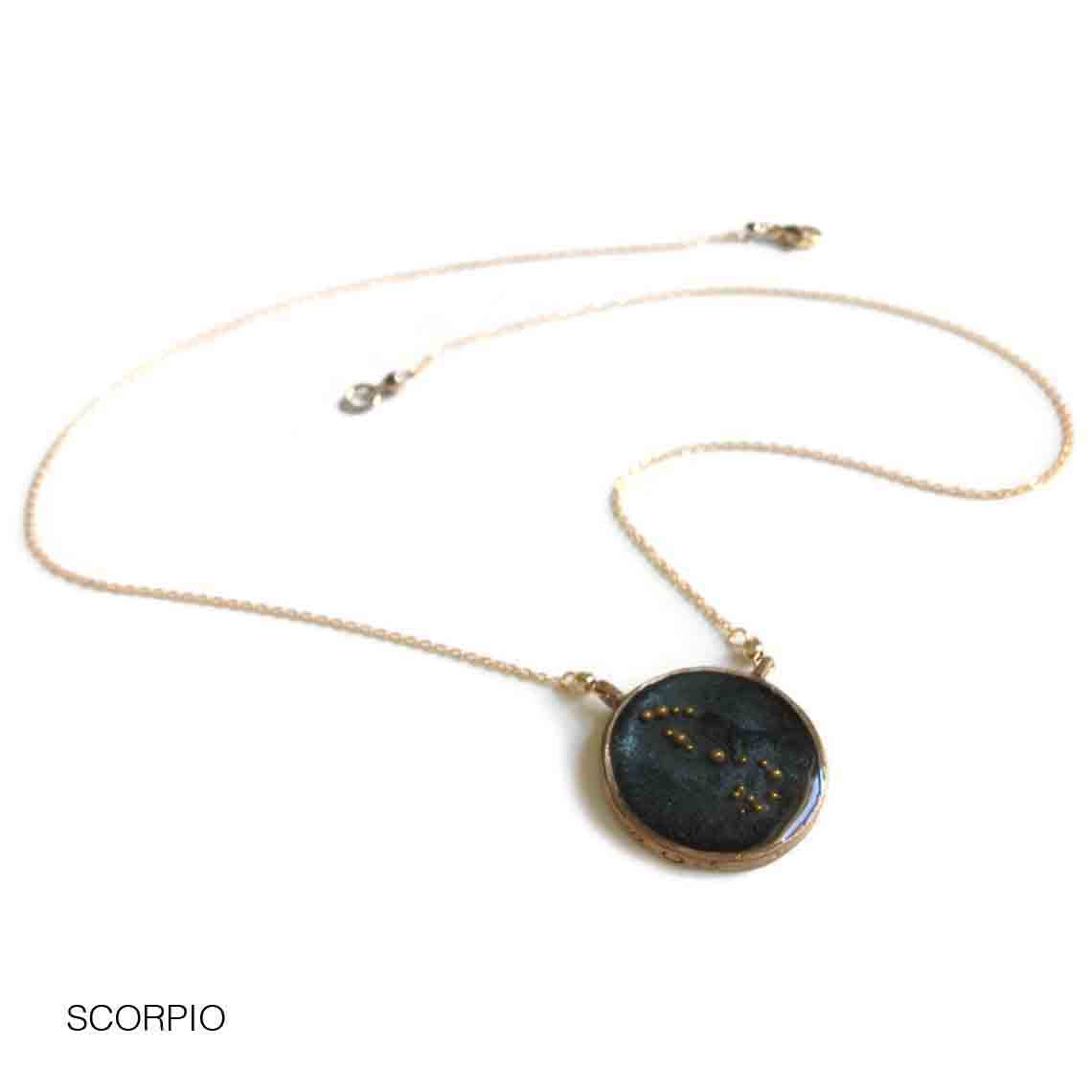 night sky astrological necklace