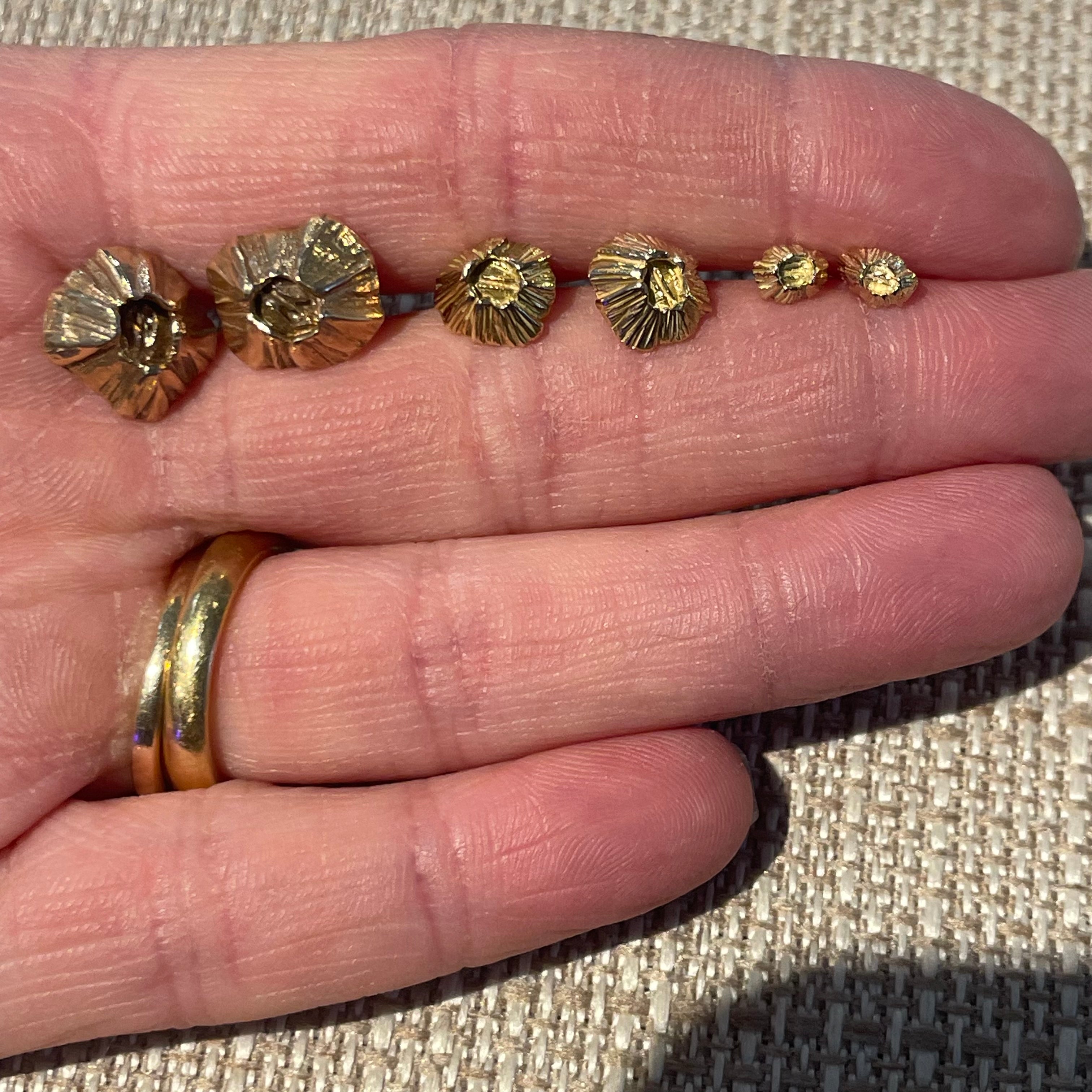 sterling silver barnacle studs