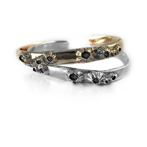 barnacle cuff bracelet bronze