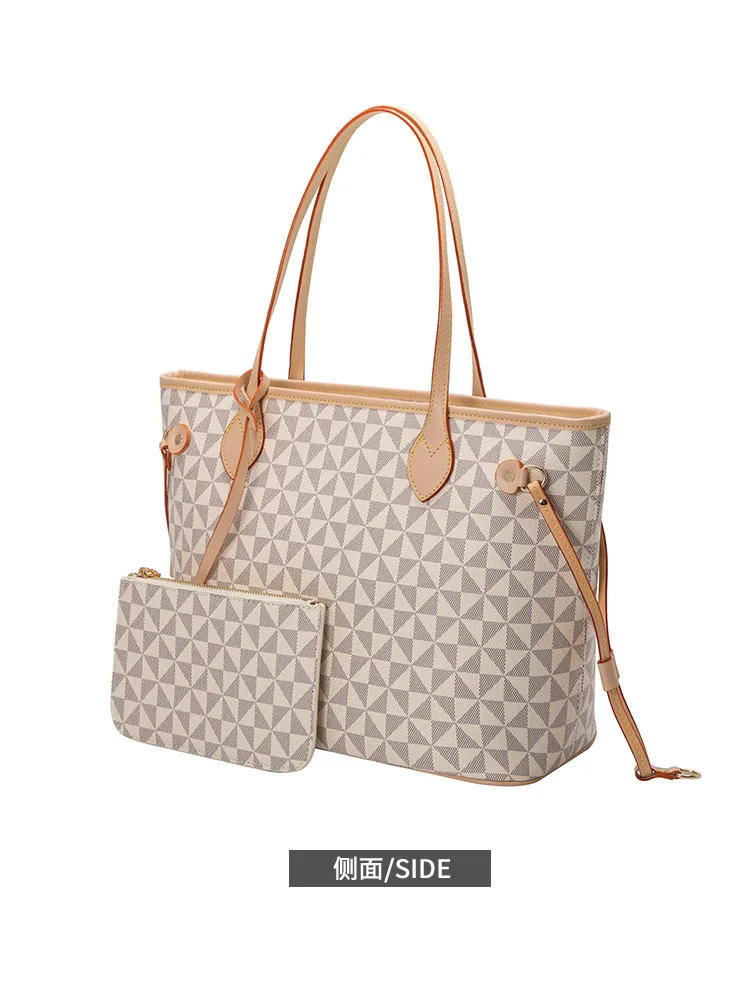 HB010- Designer Handbag with Wallet (White)