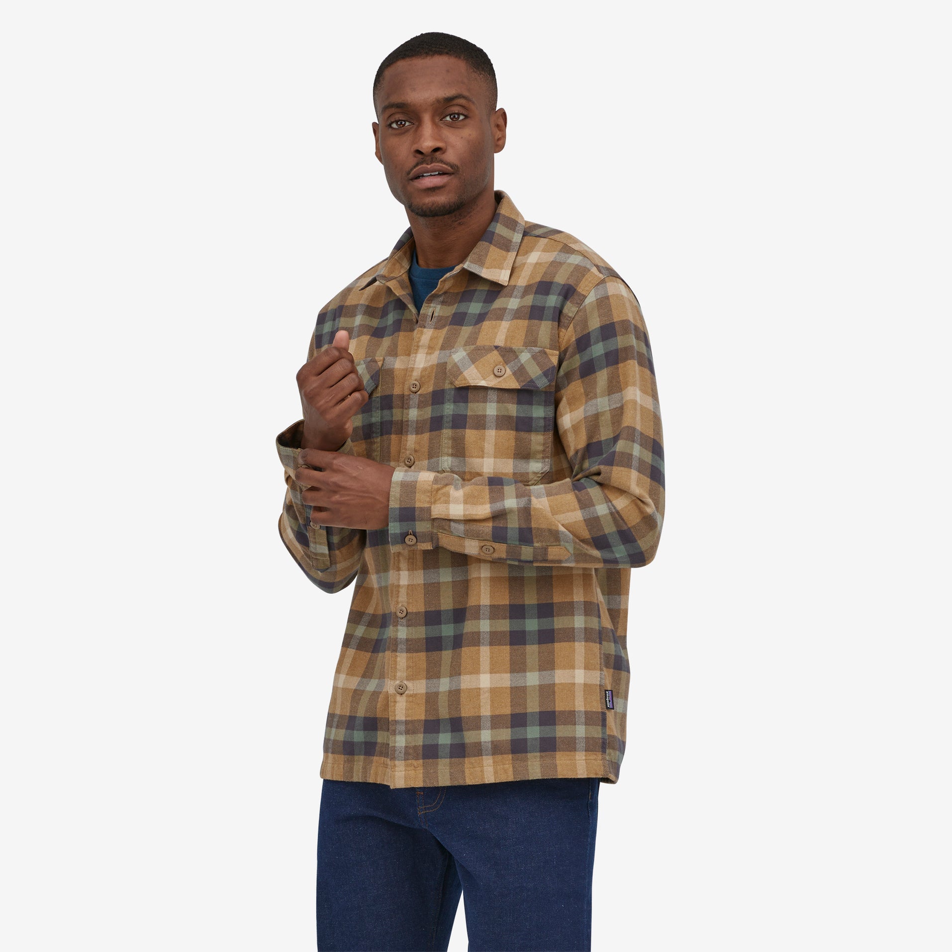 Men's Long-Sleeved Organic Cotton Midweight Fjord Flannel Shirt
