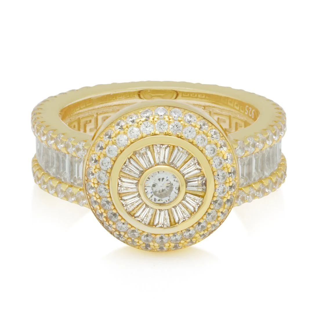 Baguette-Cut Cluster Ring