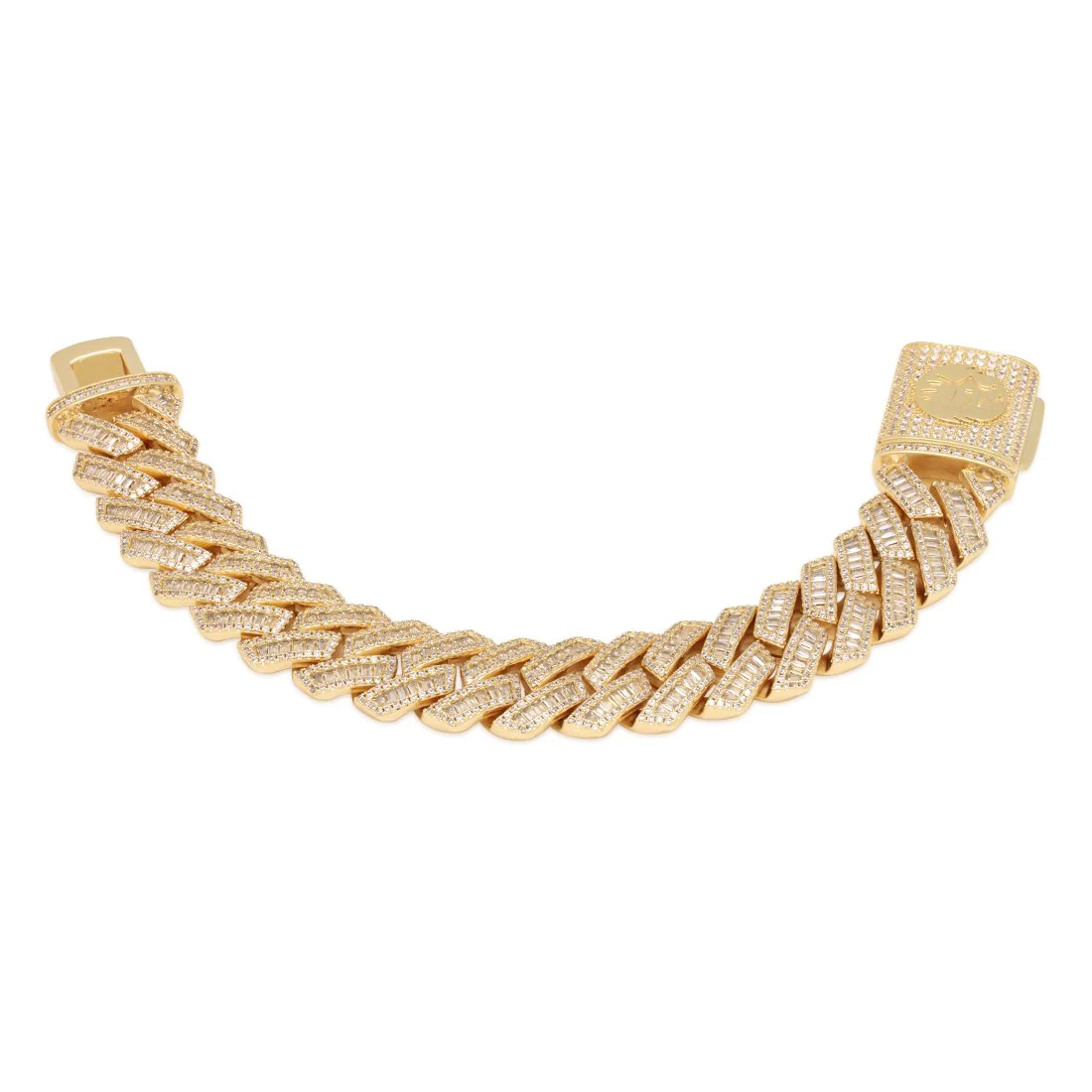 18mm Iced Diamond Cut Baguette Miami Cuban Link Bracelet