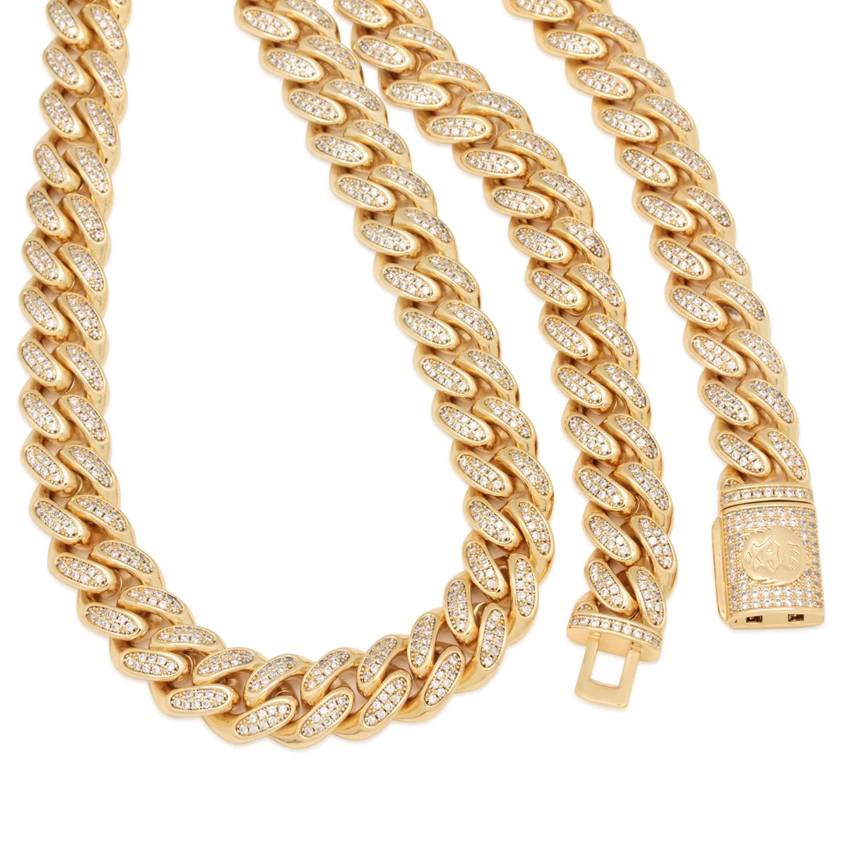 15mm Iced Miami Cuban Link Chain
