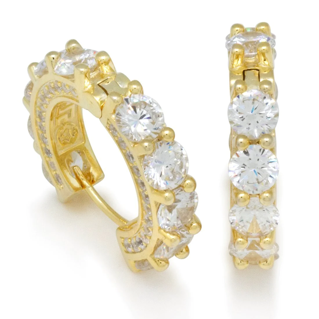 Brilliant-Cut Hoop Earrings