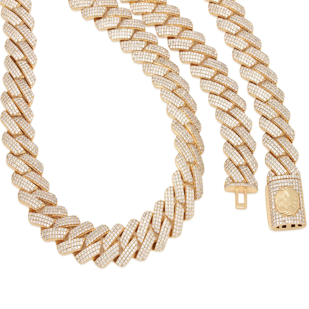 18mm Iced Diamond Cut Miami Cuban Link Chain