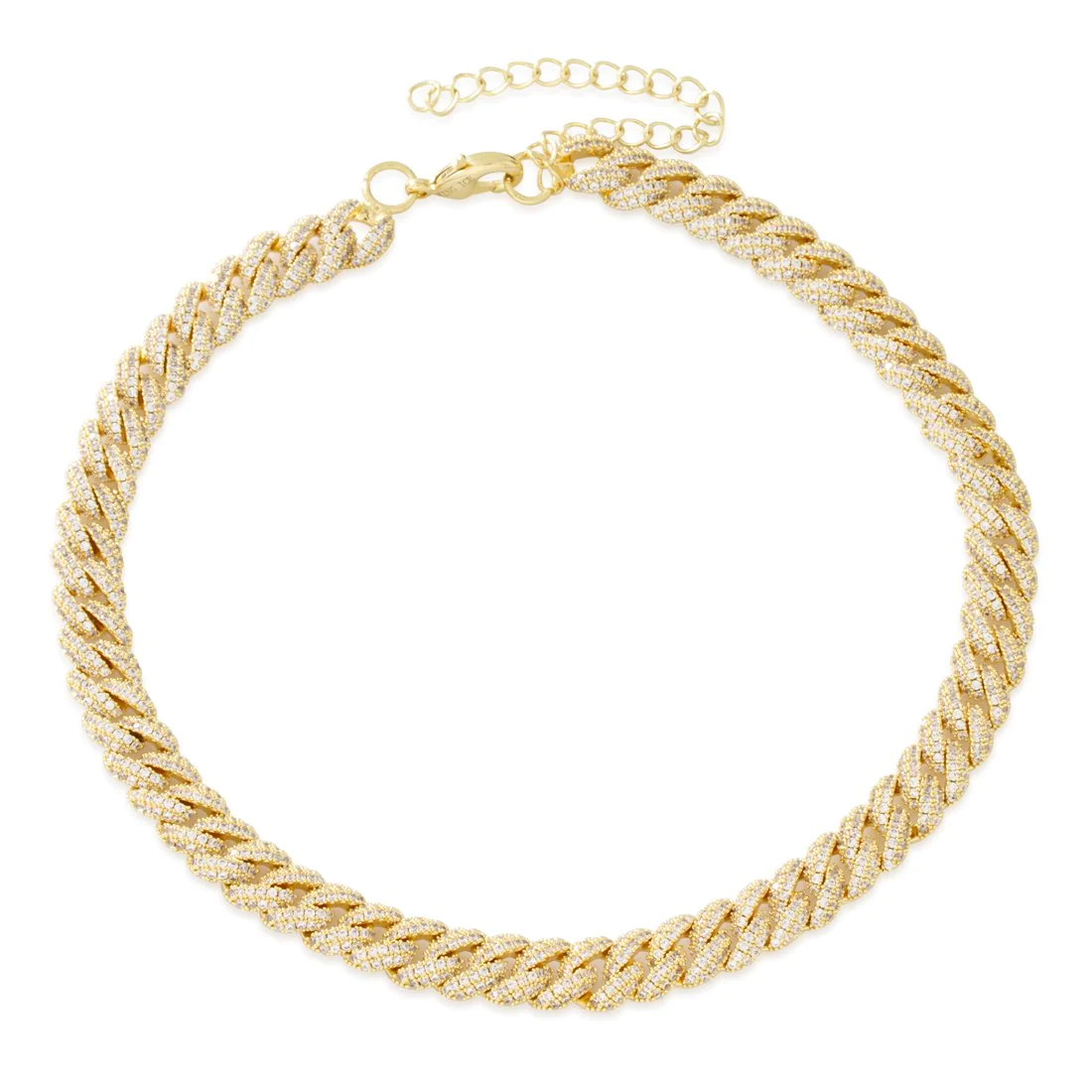 8mm Iced Miami Cuban Link Choker Chain
