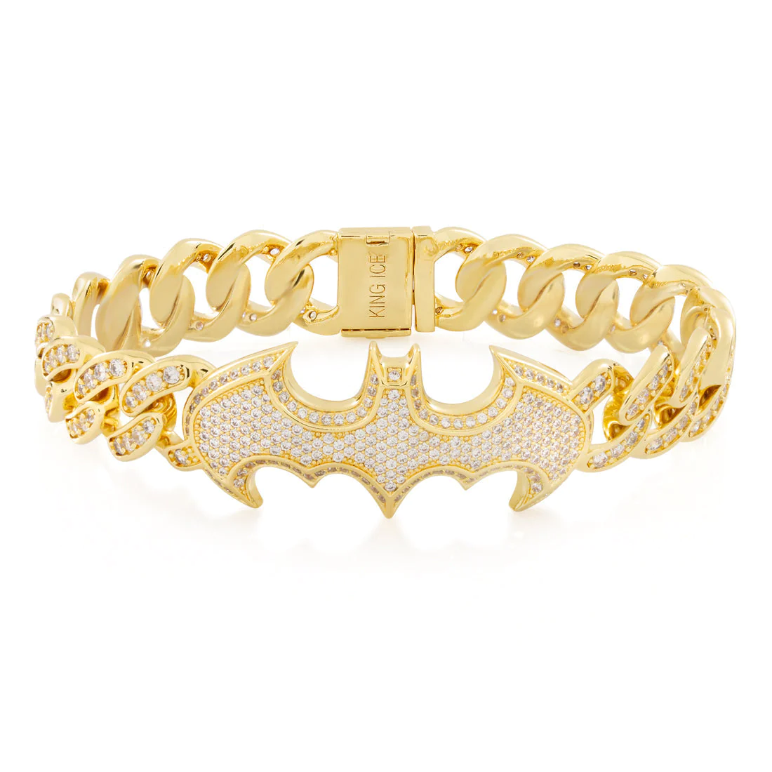 Batman x King Ice - 13mm Classic Batman Logo Bracelet