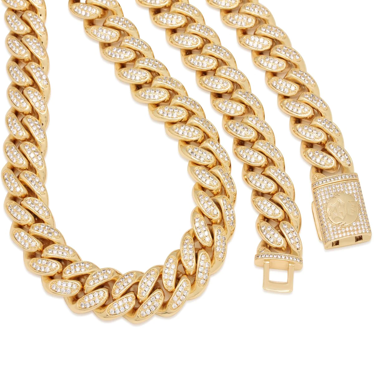 18mm Iced Miami Cuban Link Chain