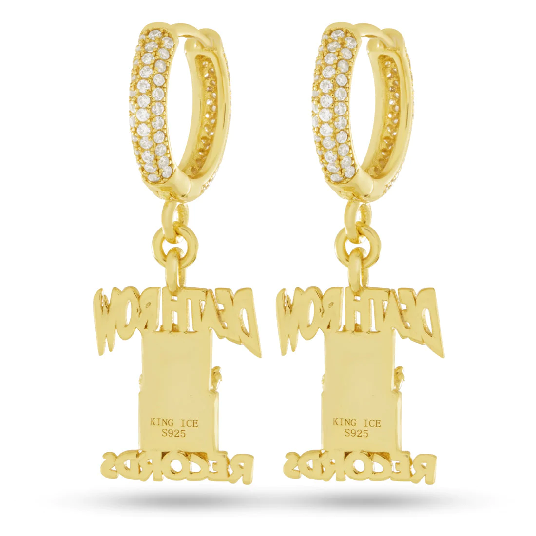 Death Row Records x King Ice - Hanging Logo Earrings