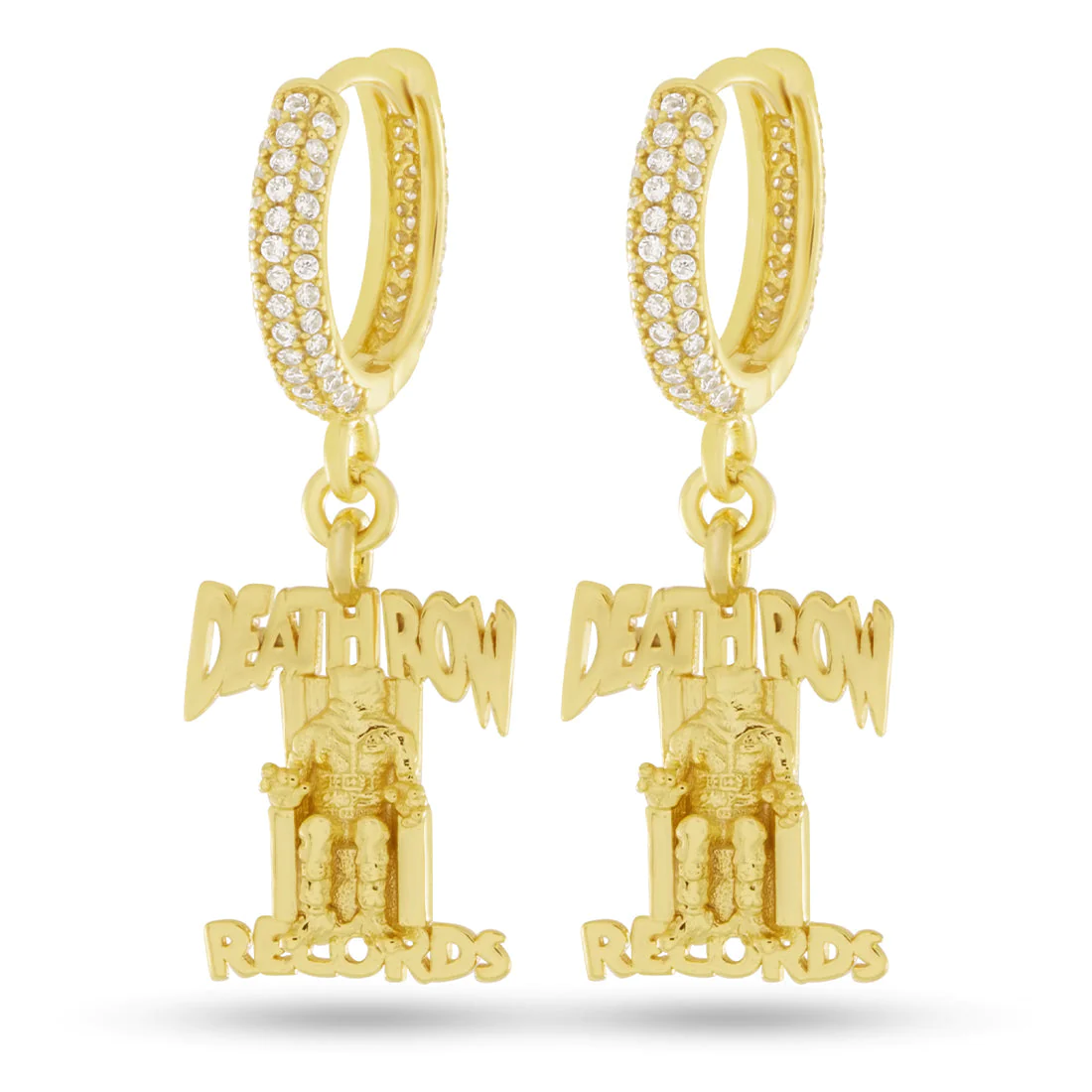 Death Row Records x King Ice - Hanging Logo Earrings