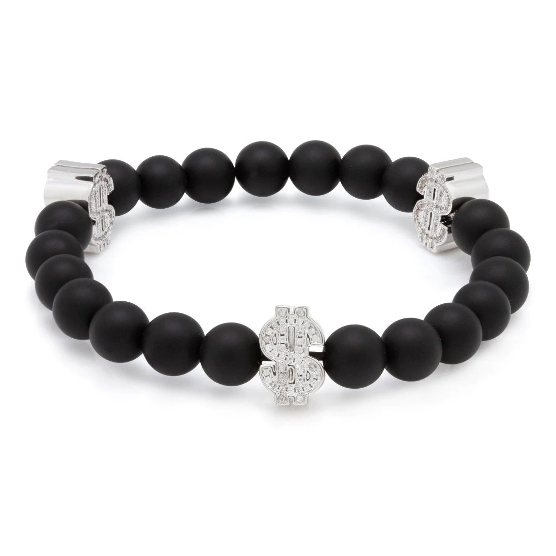 Onyx Matte Money Sign Bracelet