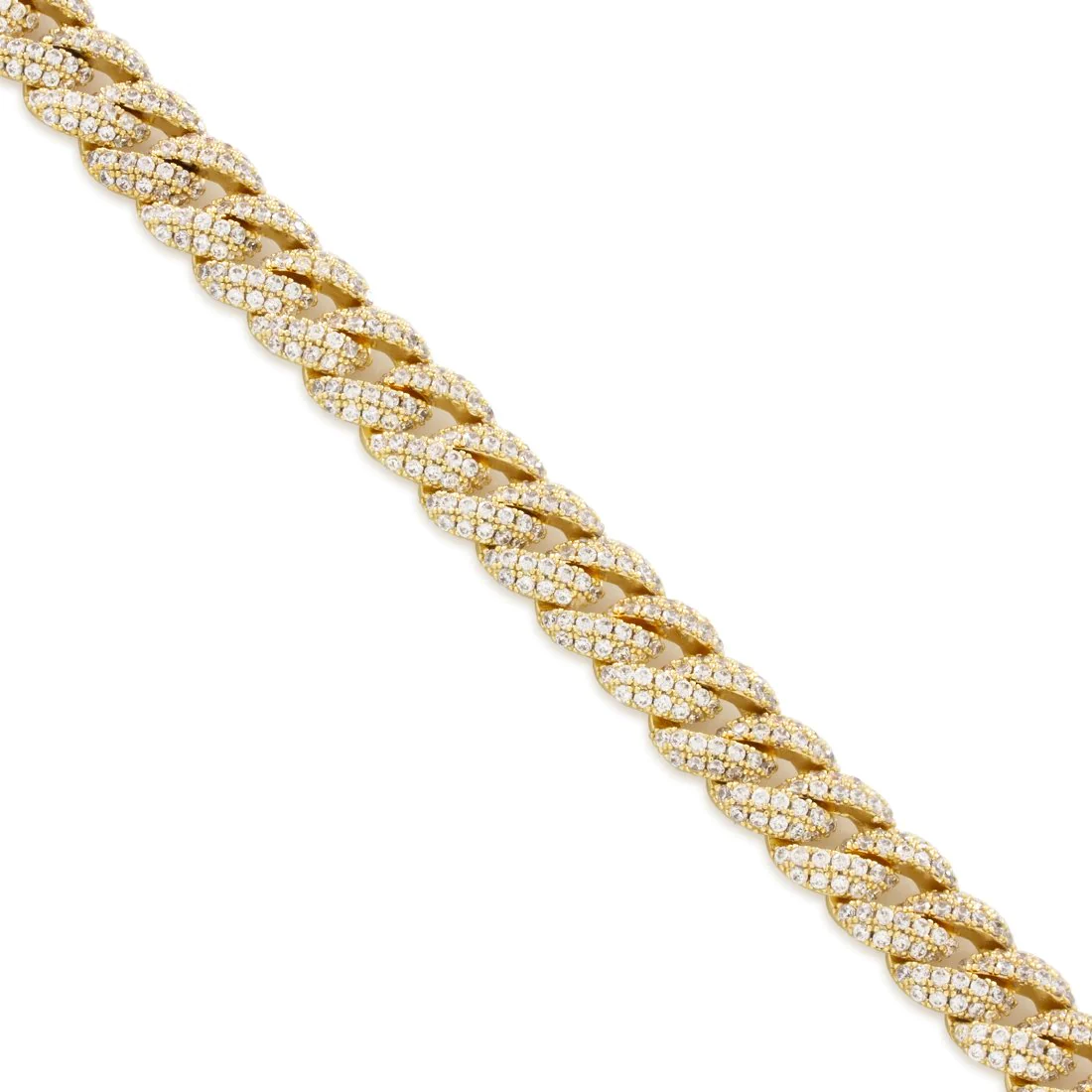 12mm Iced Diamond-Cut Miami Cuban Link Choker Chain