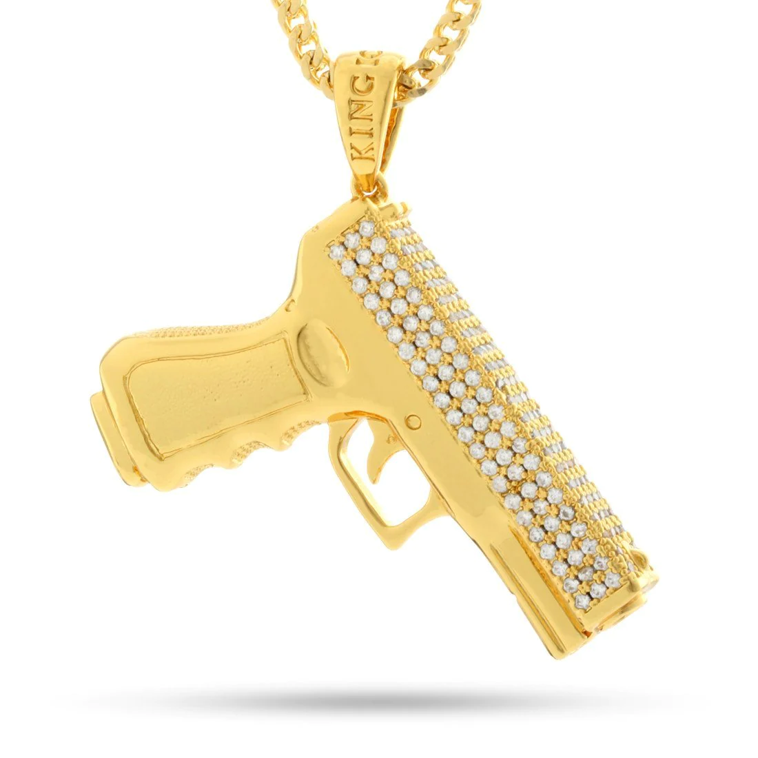 Iced Handgun Necklace