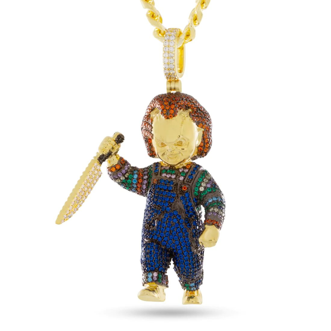 Chucky x King Ice - Evil Chucky Doll Necklace