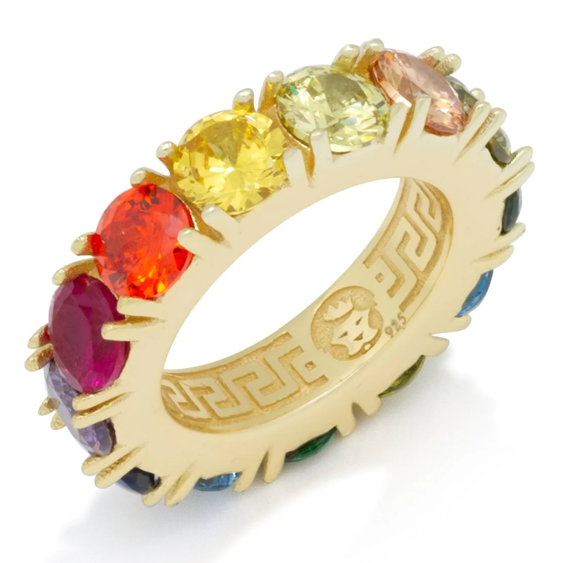 Brilliant-Cut Spectrum Ring