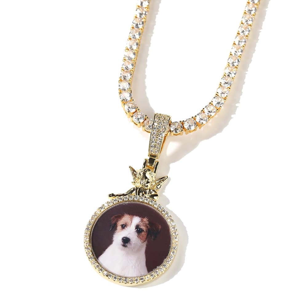 Custom Photos Animal Round Pendants Men