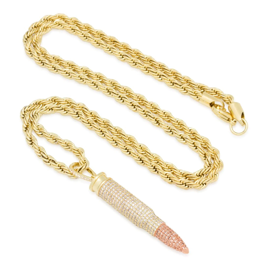 Two-Tone .223 Caliber Bullet Necklace