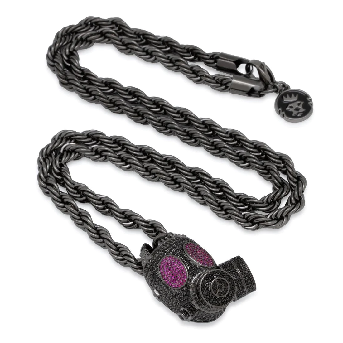 Black Gas Mask Necklace
