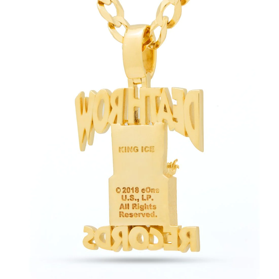 Death Row Records x King Ice - 14K Solid Gold Logo Necklace