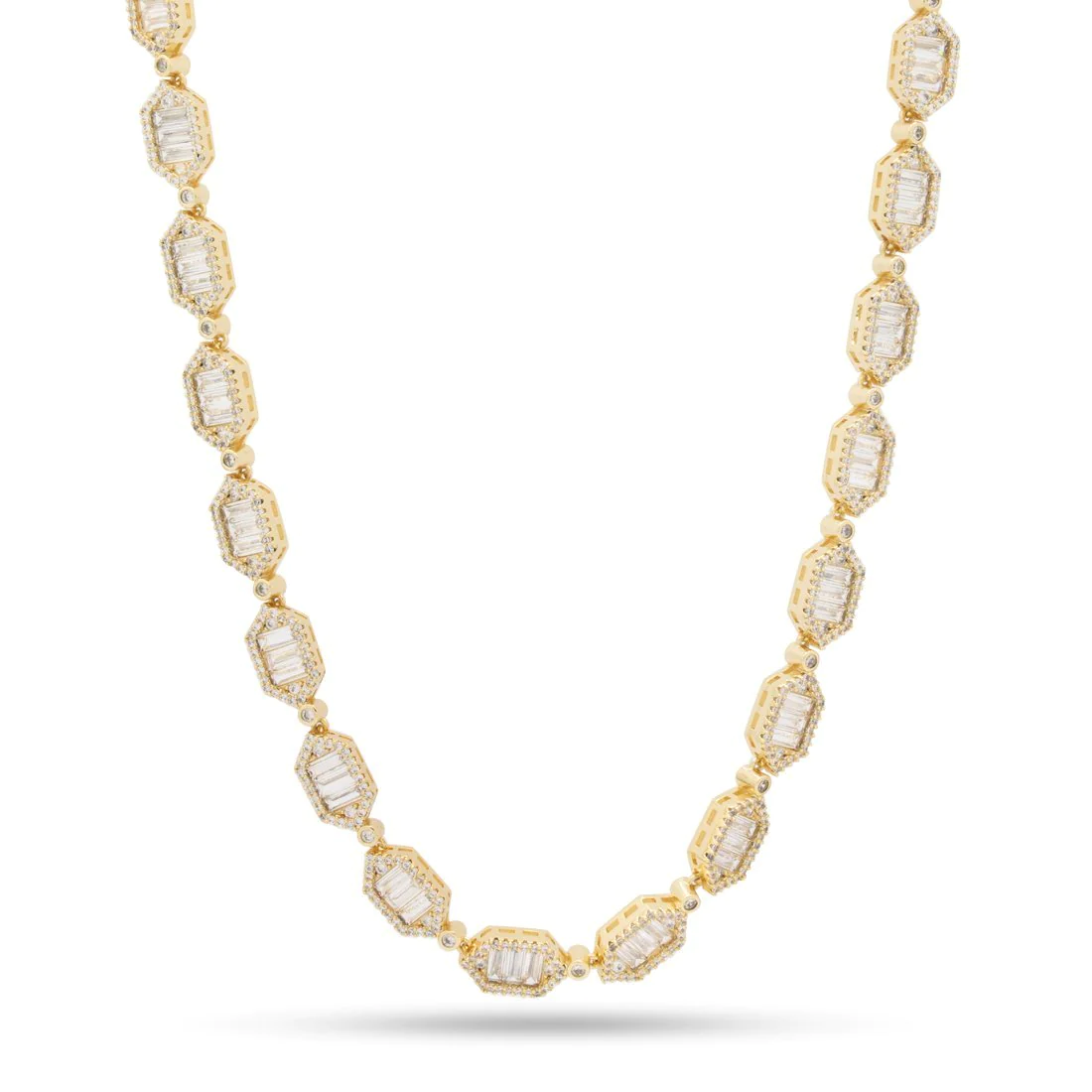 7mm Clustered Hexagon Link Chain