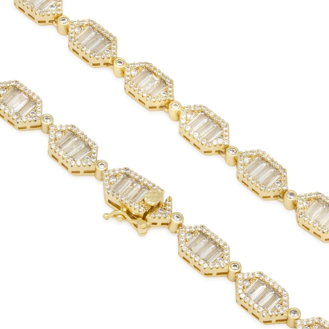 7mm Clustered Hexagon Link Chain