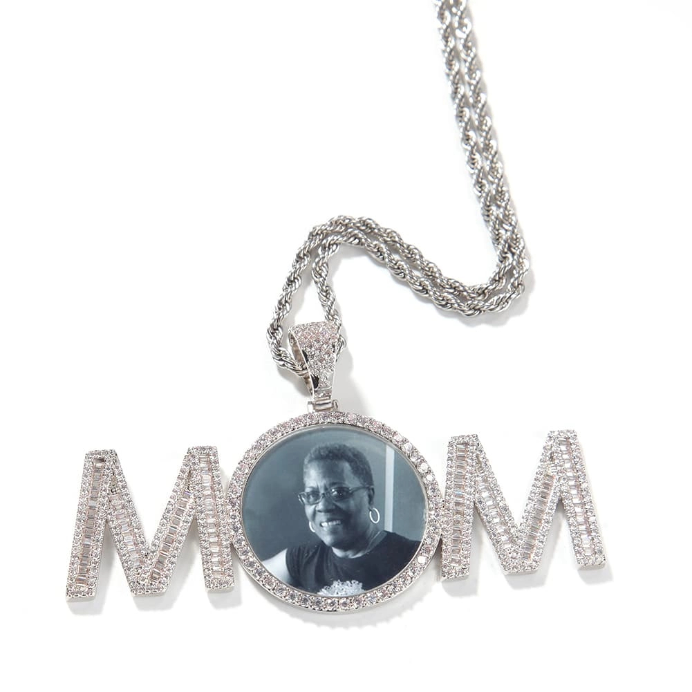 Custom Photo Design Letter Pendants Free MOM Style