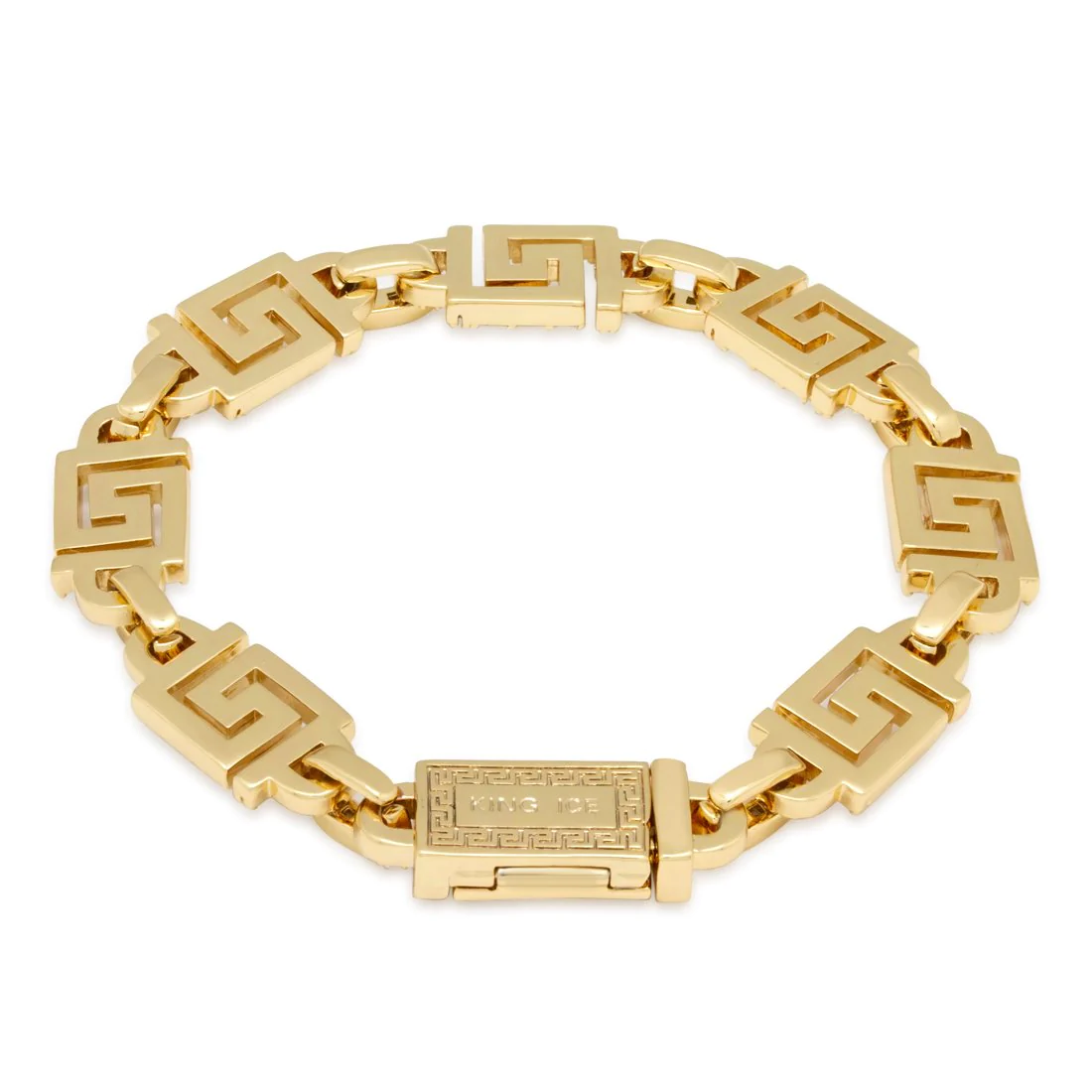 10mm Iced Greek Key Bracelet