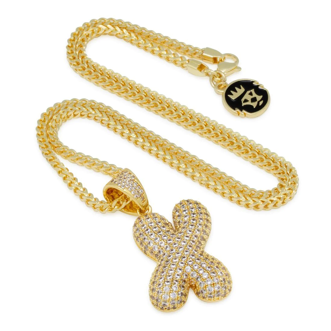 Bubble Letter X Necklace