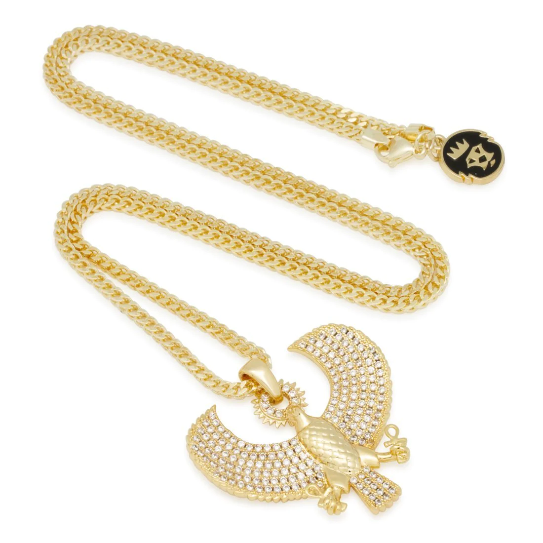 Iced Egyptian Horus Falcon Necklace