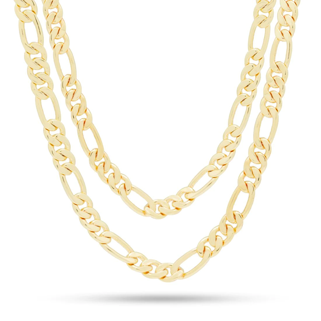 8mm Figaro Chain Choker Set