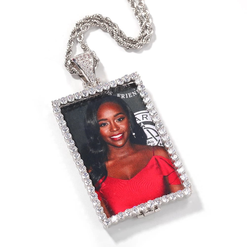 Custom Rectangle Photo Frame Pendants