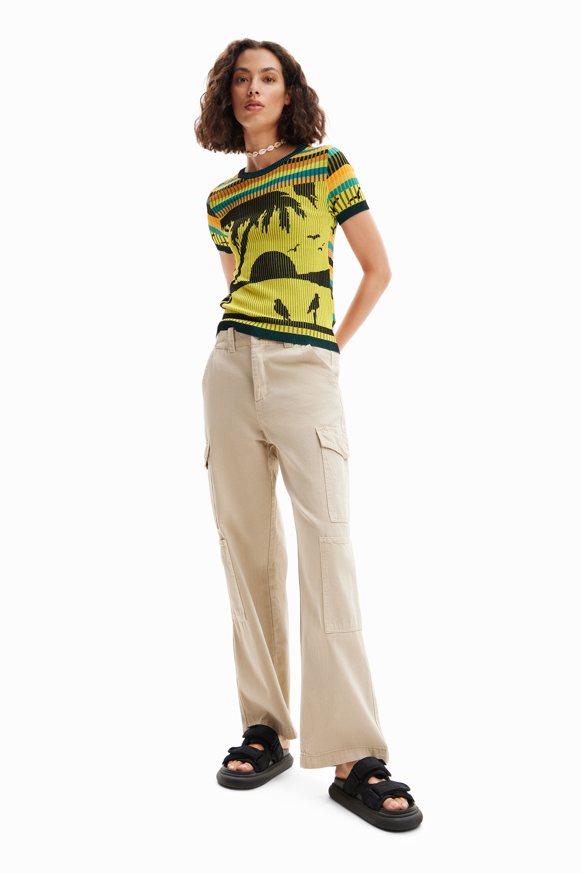 Camiseta punto paisaje
