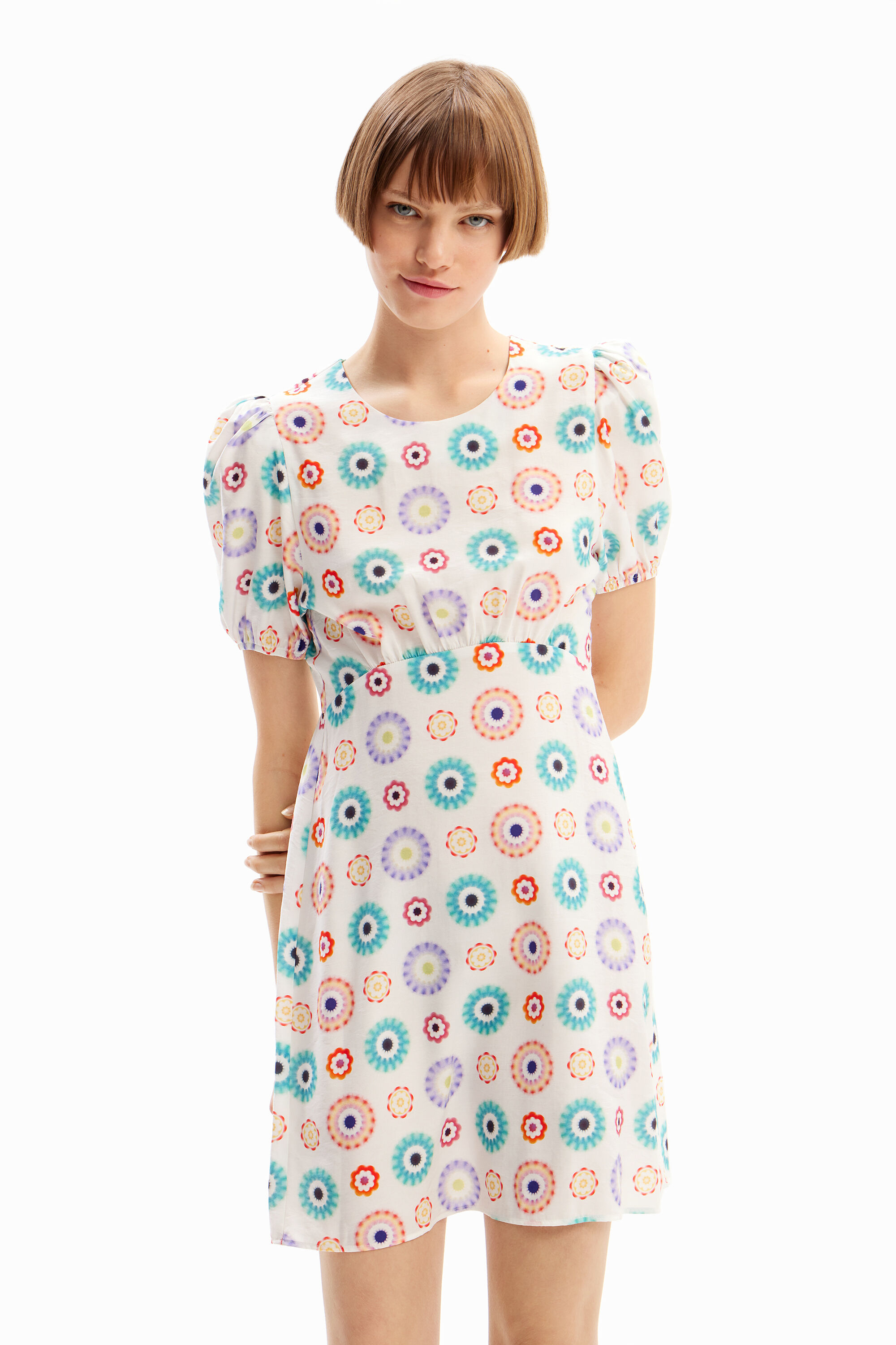 Vestido corto geom&eacute;trico