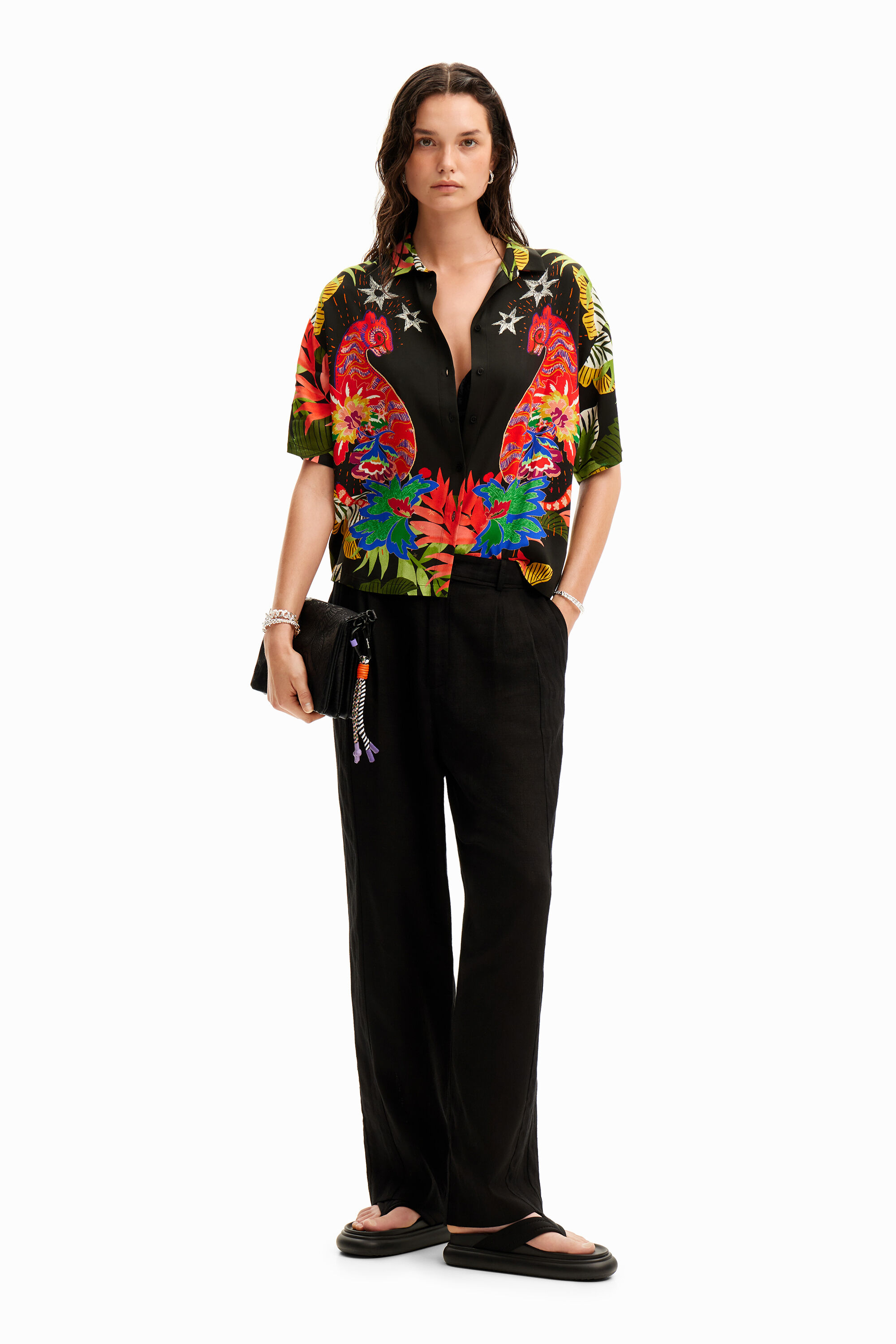 Camisa manga corta tropical