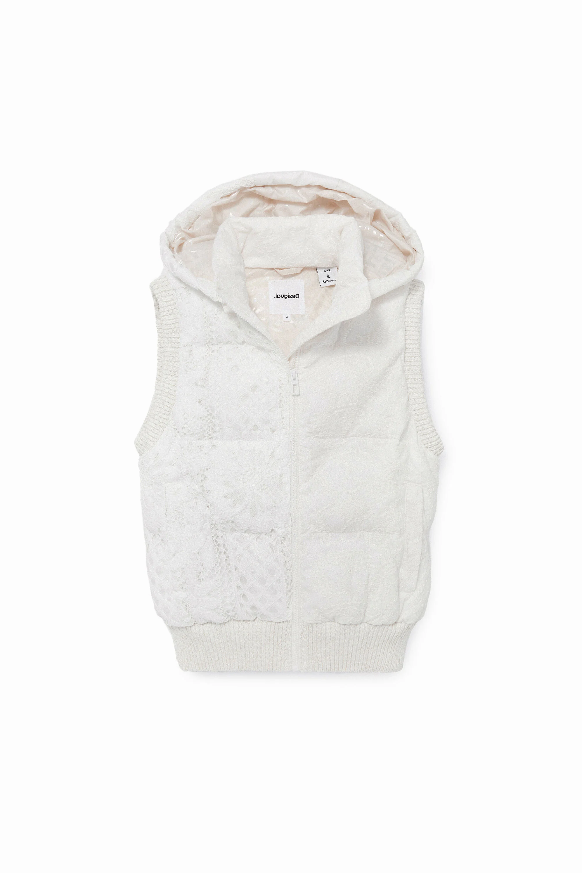 Chaleco padded de encaje