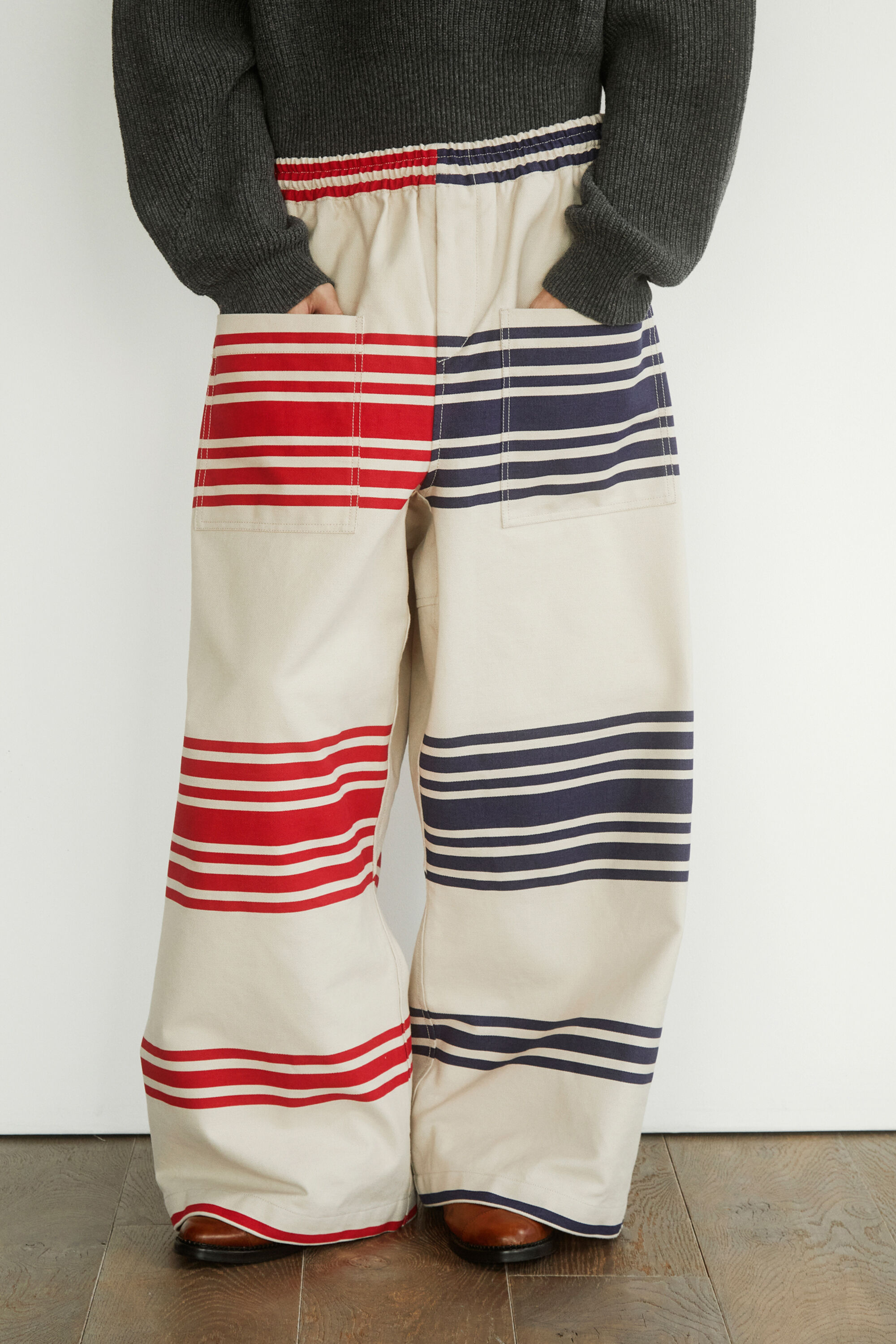 Pantal&oacute;n Wide Leg rayas Hed Mayner