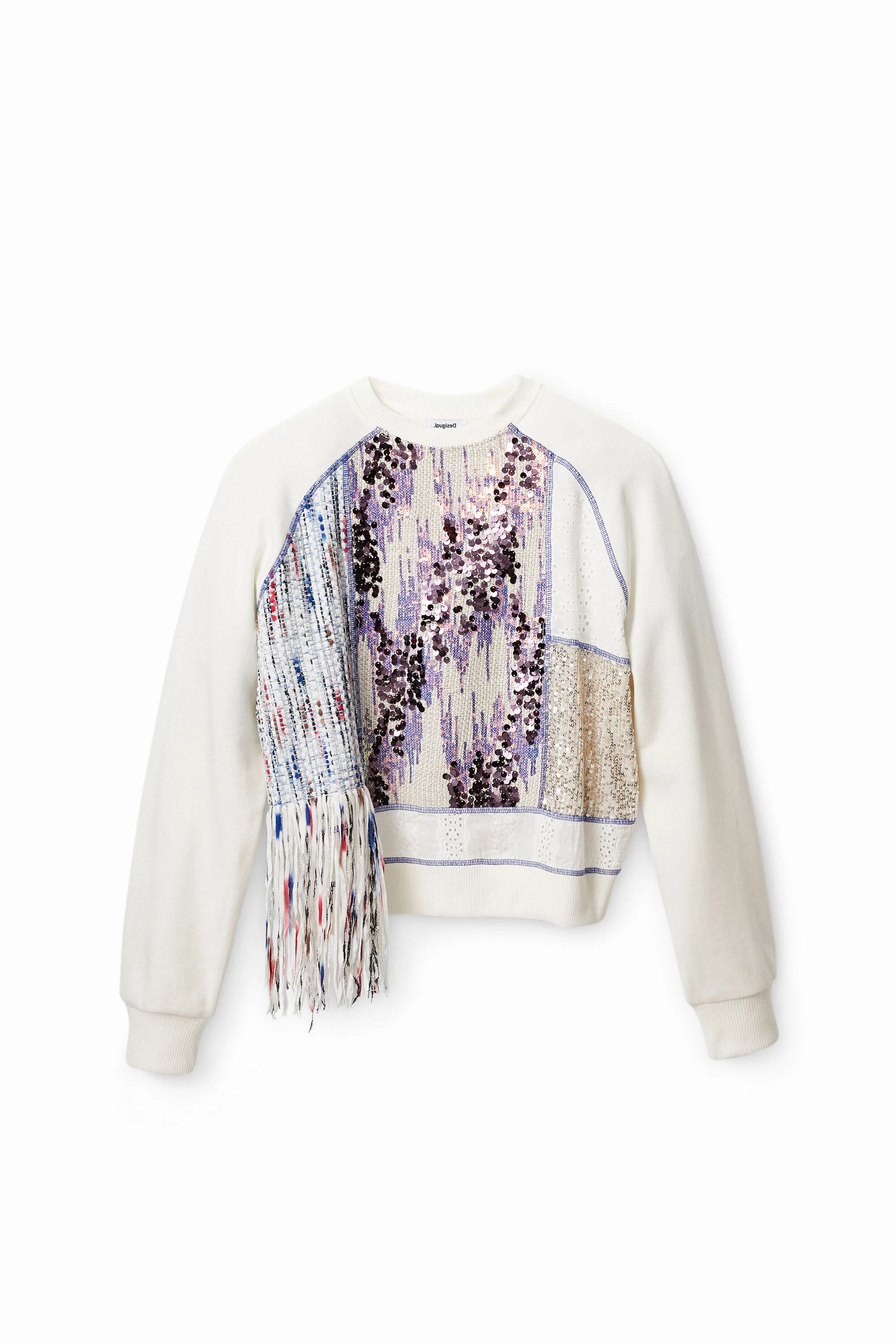 Sudadera patch tejidos