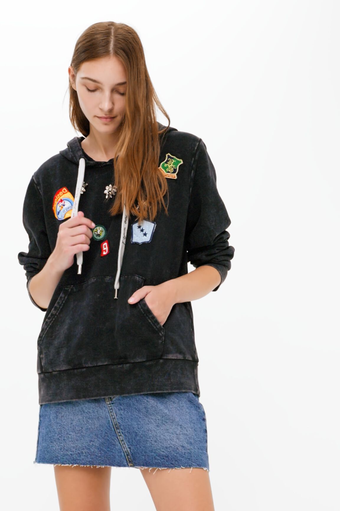 Sudadera parches college