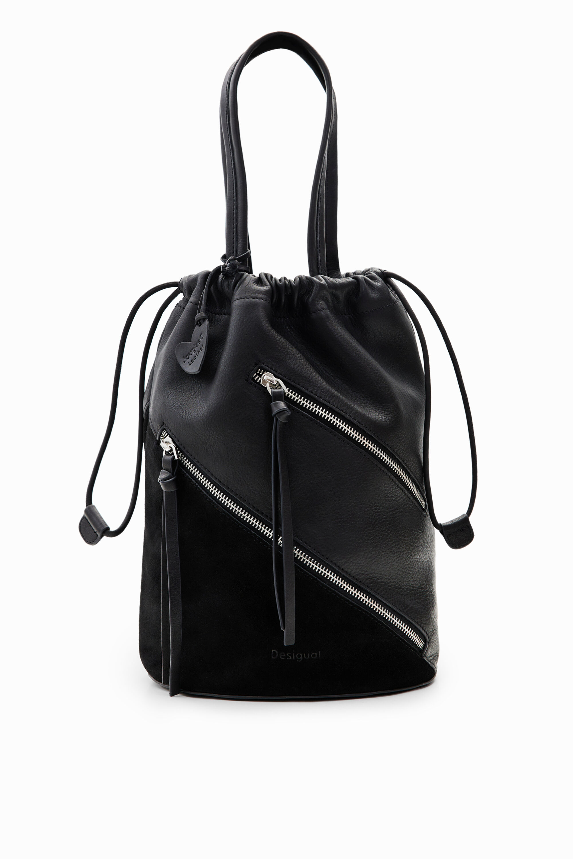 Bolso saco mediano piel