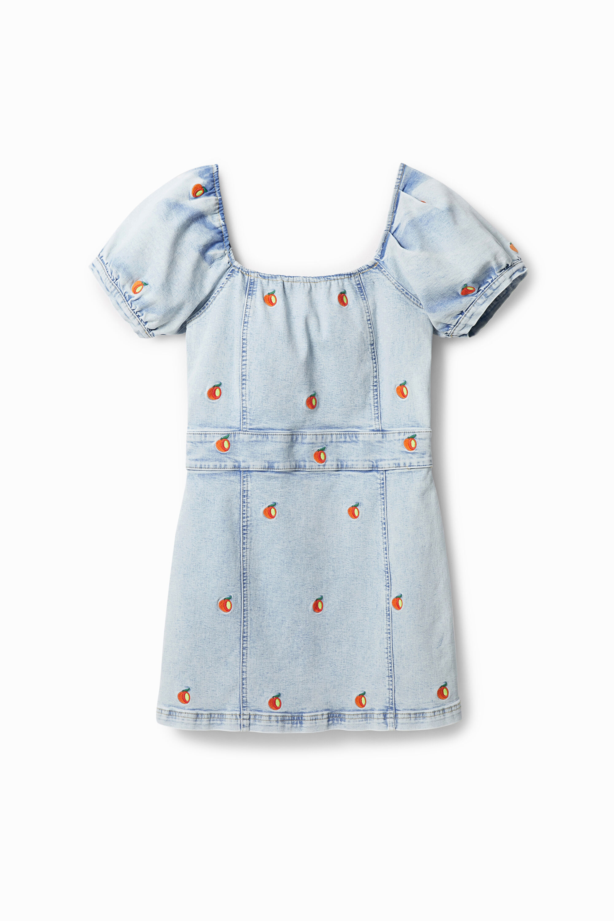 Vestido corto slim denim
