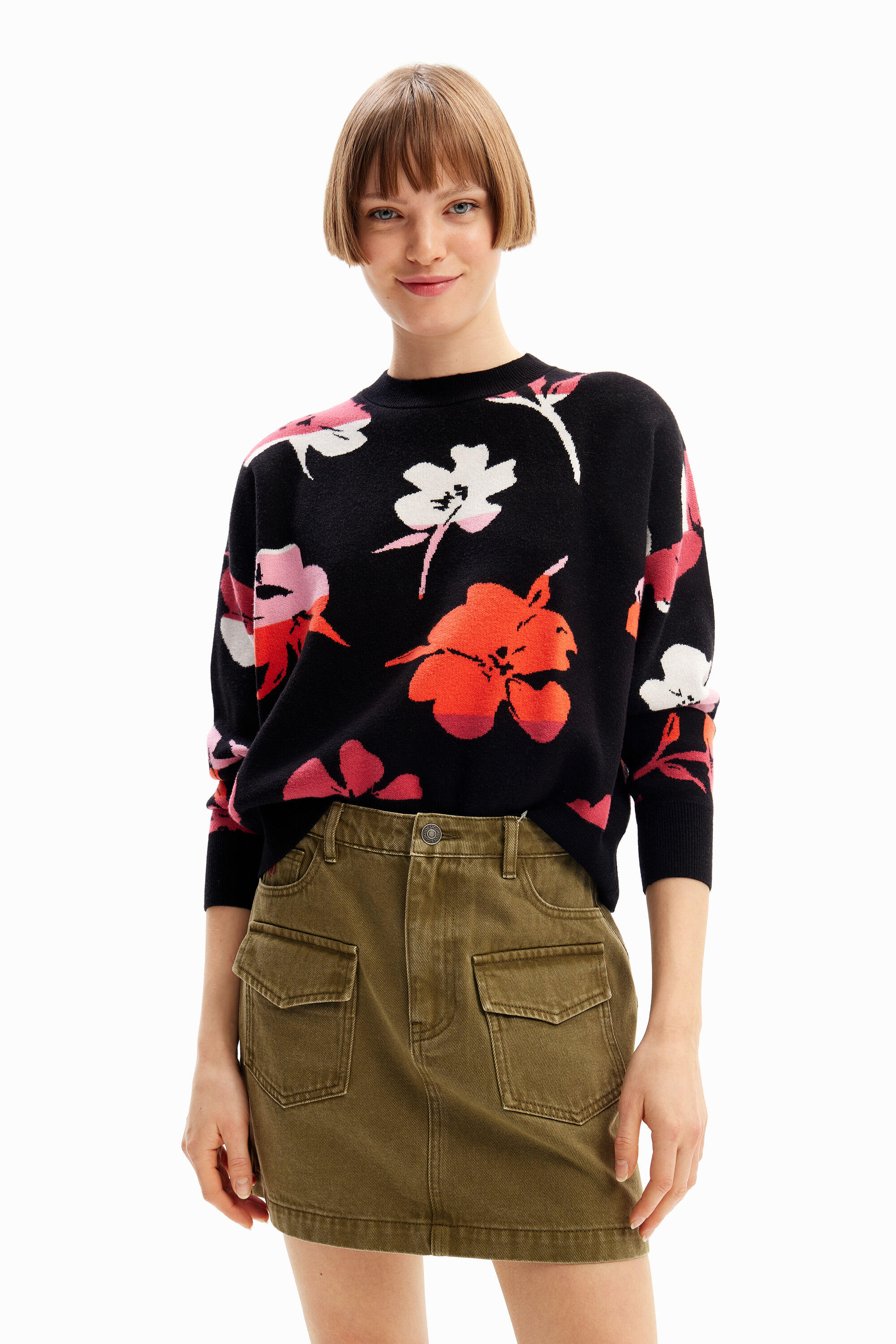 Minifalda denim bolsillos