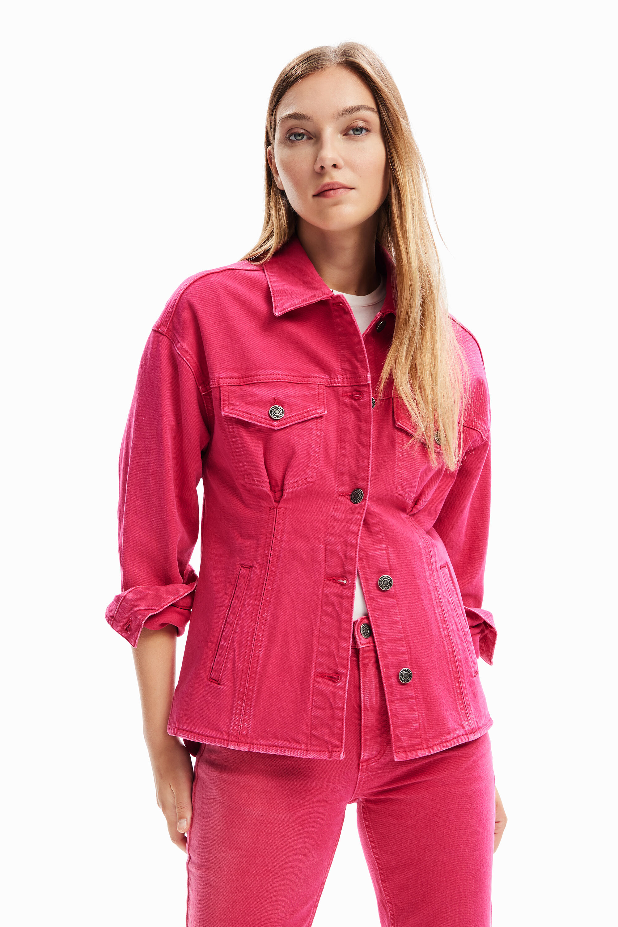 Chaqueta vaquera trucker pinzas