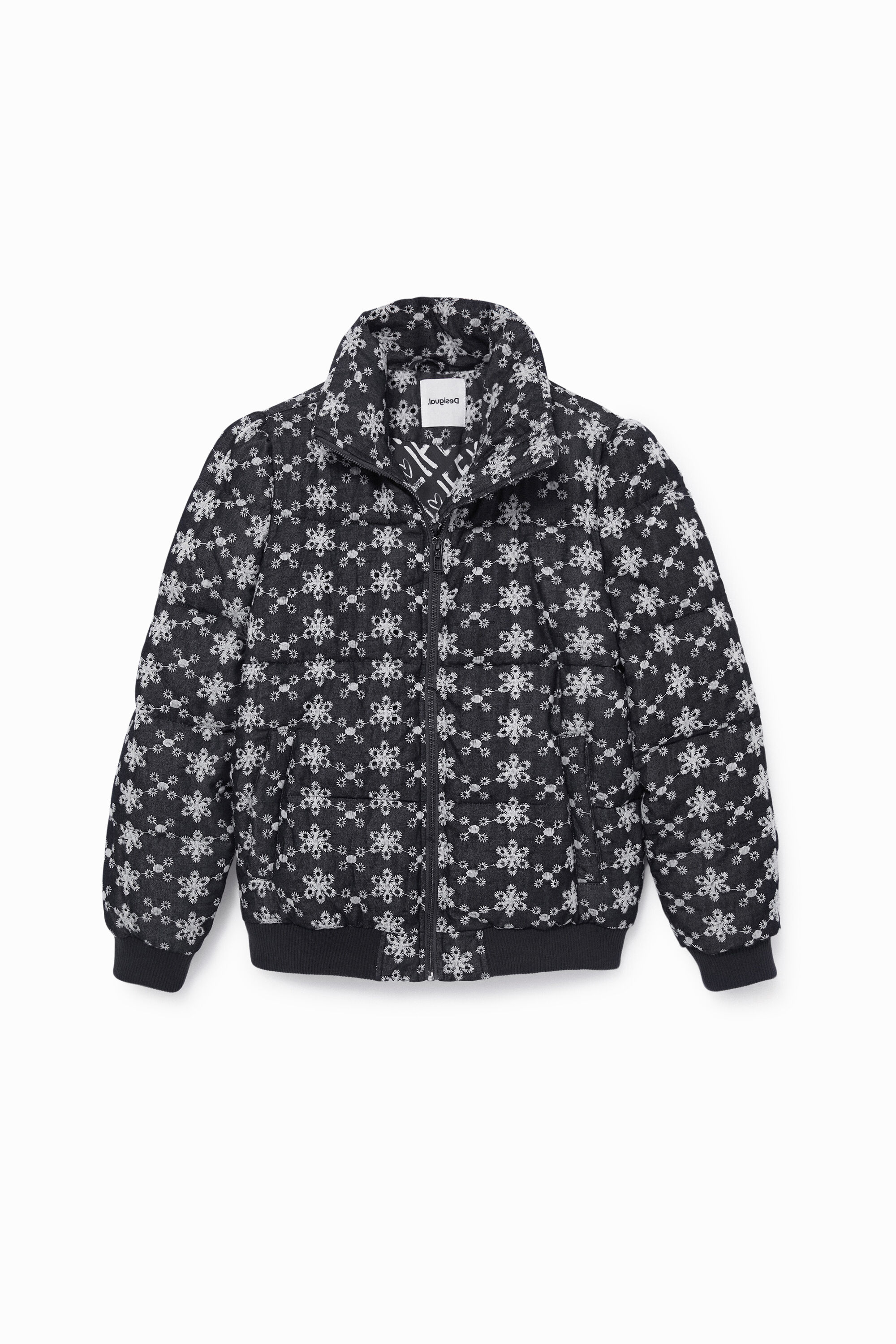 Chaqueta padded con encaje